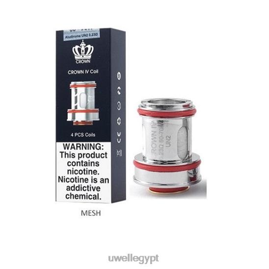 UWELL CROWN 4 ملفات بديلة (4 عبوات) | UWELL سعر UN2 شبكة مزدوجة 0.23ohm T28B8184
