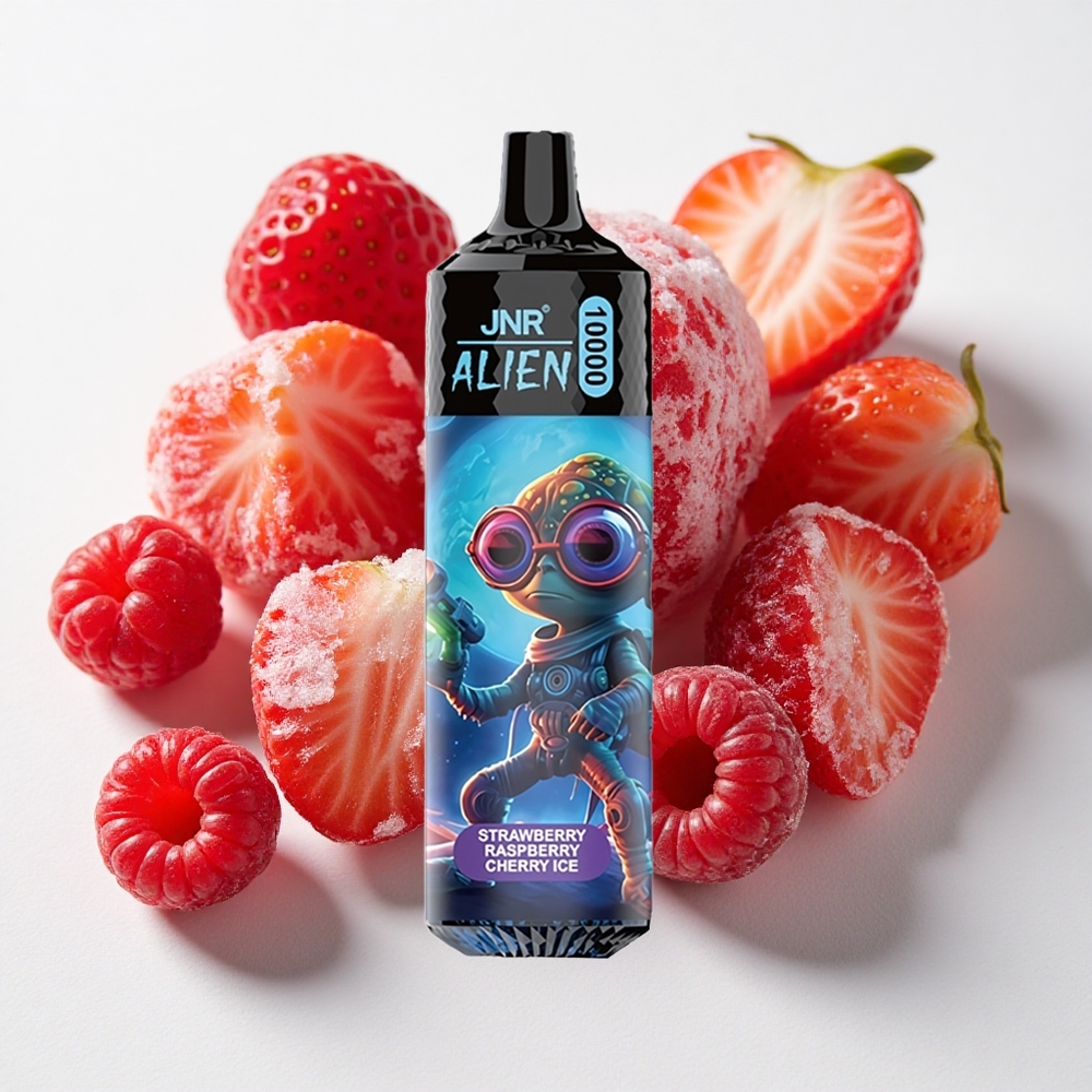 JNR Alien 10000 نفثةفراولة توت أحمر كرز مثلج سعة البطارية 850 مللي أمبير النوع-C