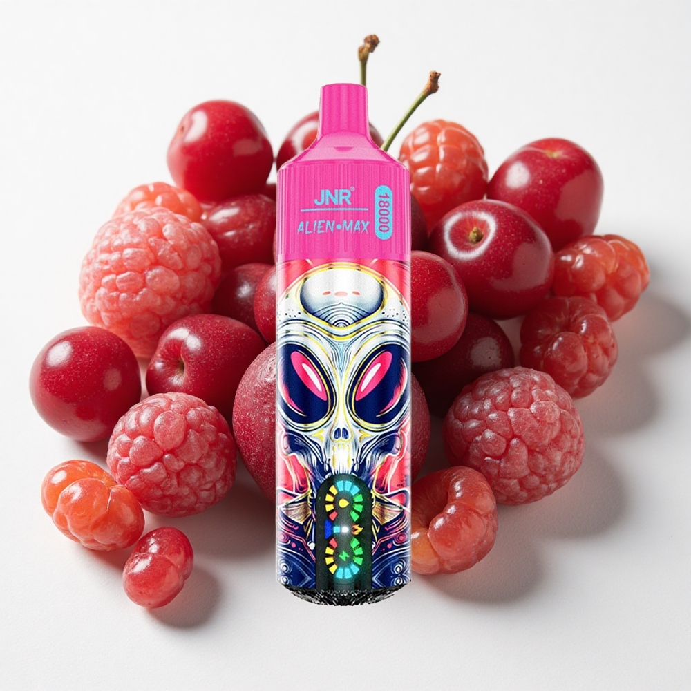 JNR Alien Max 18000 نفخة كرزي وتوت شاشة LED ذكية وشاحن النوع-C