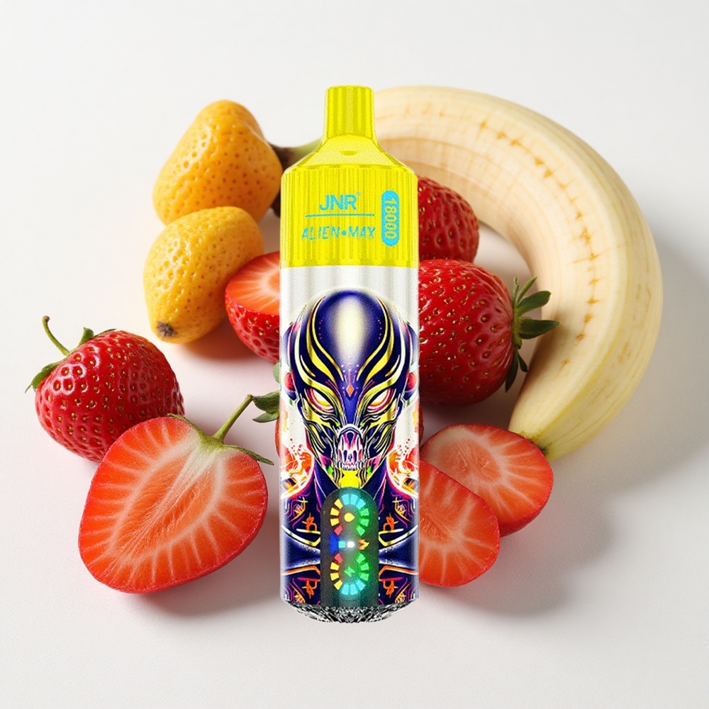 JNR Alien Max 18000 نفخة فراولة موز شاشة LED ذكية وشاحن النوع-C