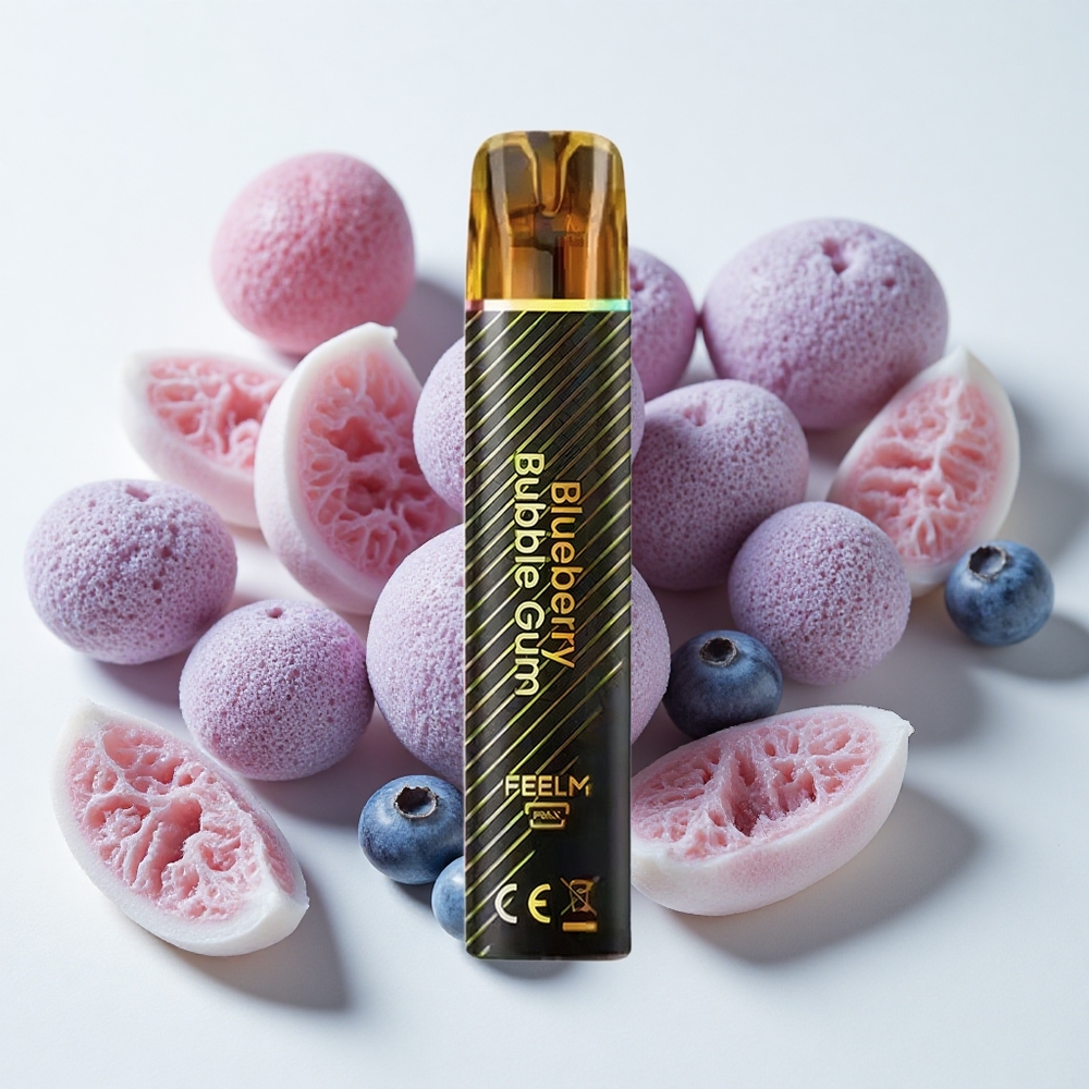JNR Black&Golden 800 نفخة سيجارة إلكترونية أزرق فقاعة علكة