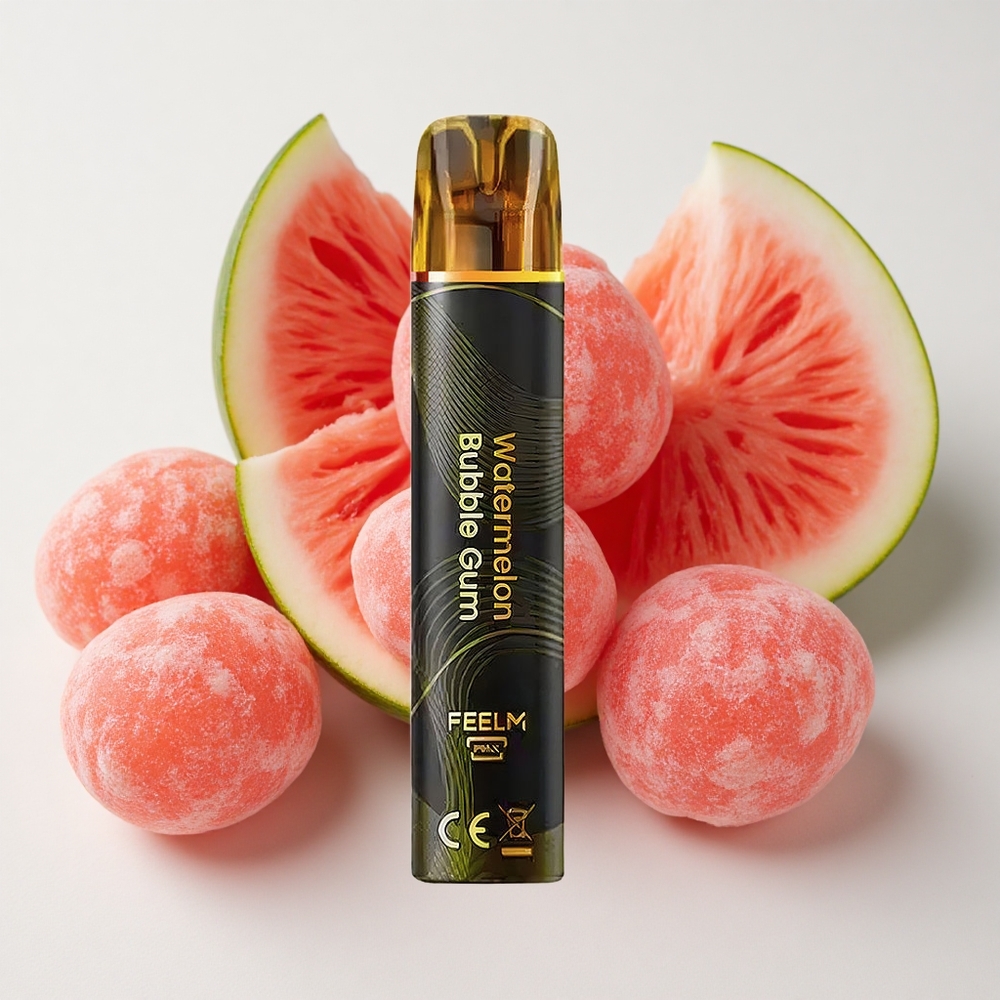 JNR Black&Golden 800 نفخة سجائر إلكترونية بطعم بطيخ وعلك فقاعات