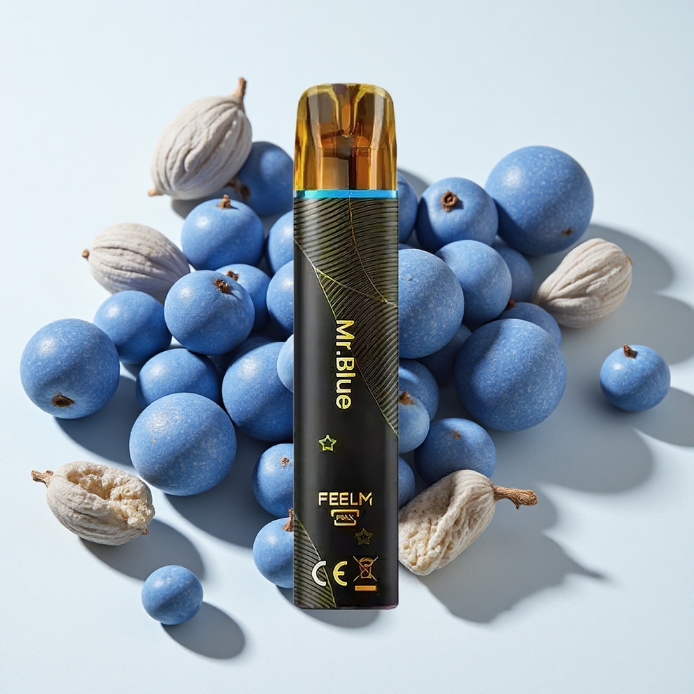 JNR Black&Golden ٨٠٠ نفخة سجائر إلكترونية Mr Blue أزرق