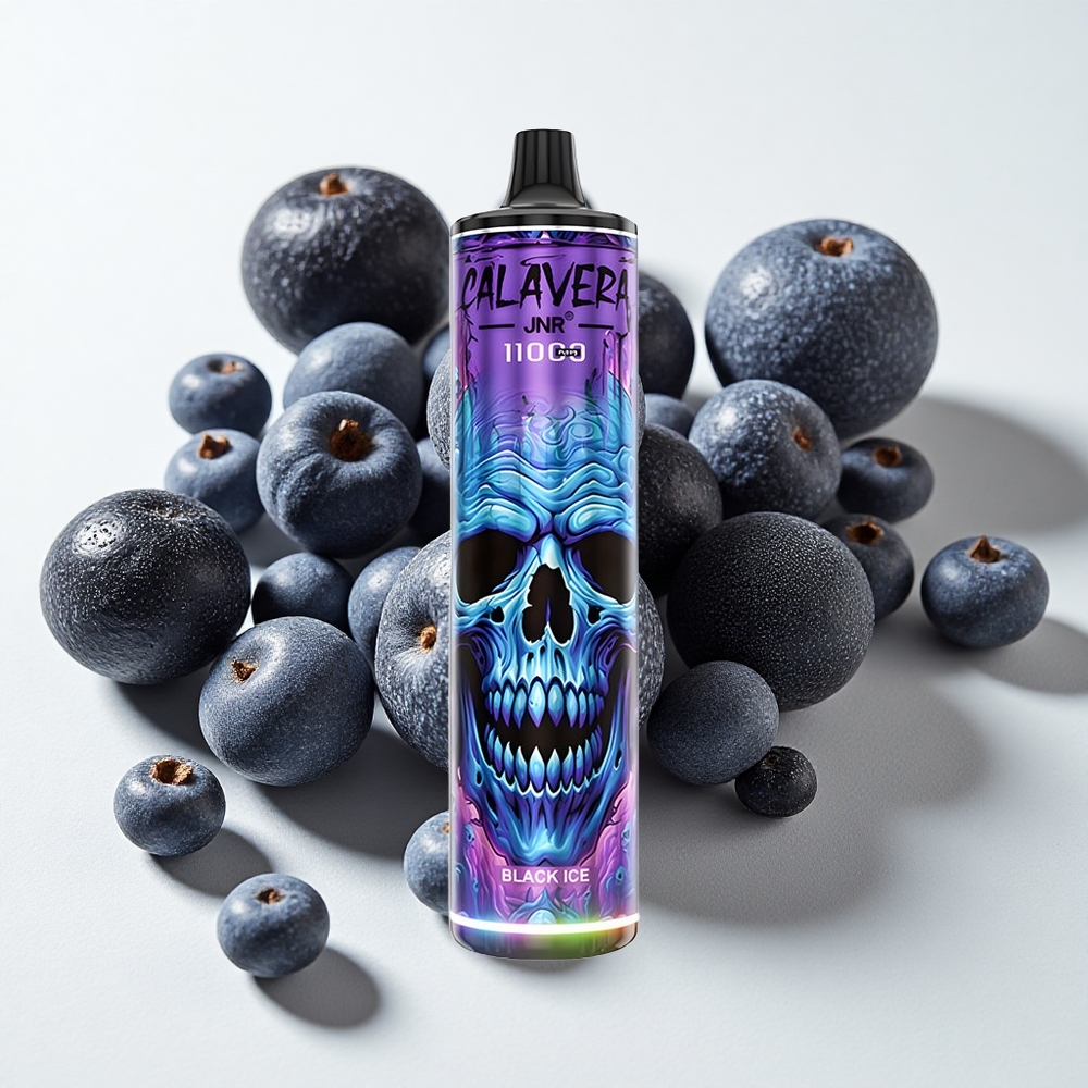 JNR Calavera 11000 نفخة سيجارة إلكترونية بلاك آيس شاحن النوع-C سعة بطارية 850 مللي أمبير