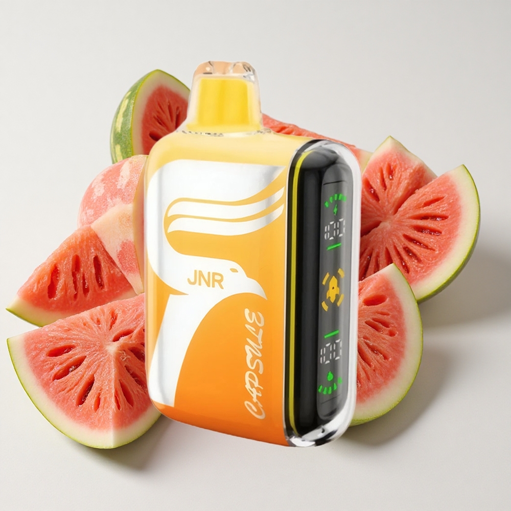 JNR Capsule 15000 نفخة بخار قابل للتخلص منه بطيخ (بطيخ) شاشة ذكية LED وشحن سريع النوع-C