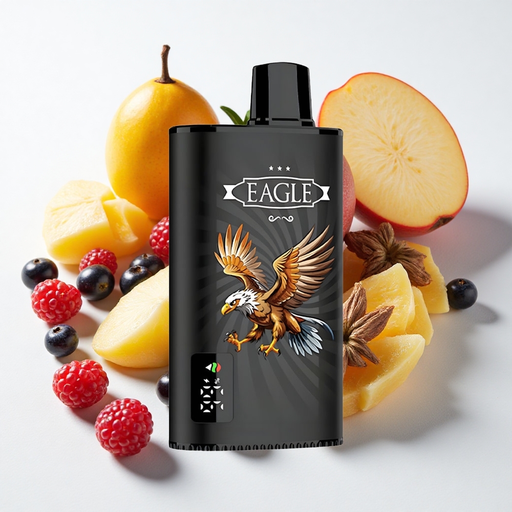 JNR EAGLE Smart 23000 نفخة شيشة إلكترونية بلاكهيرانت مانجو آيس شاشة رقمية تدفق هواء قابل للتعديل