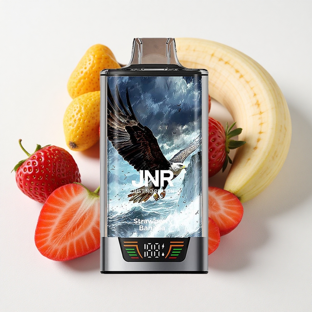 JNR Falcon Pro 28000 فراولة موز سعة 30 مل شاشة ذكية