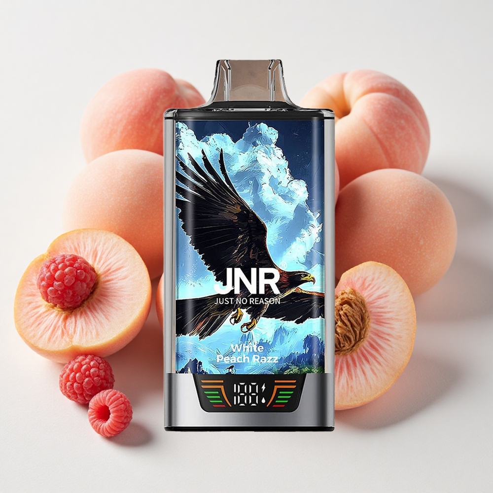 JNR Falcon Pro 28000 بخوخ أبيض وتوت (30مل، شاشة ذكية)