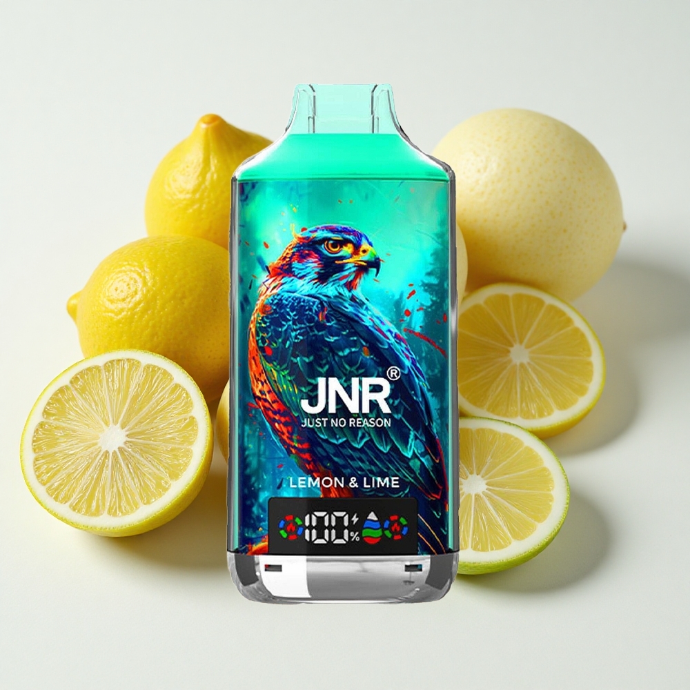 JNR Falcon X 18000 نفخة بشاشة رقمية بنكهة الليمون واللايم بشاحن النوع-C