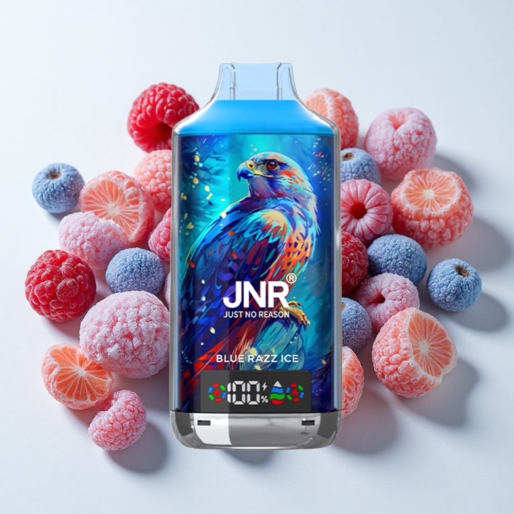JNR Falcon X 18000 نفخة تيكان ثنائي شبكة وعرض رقمي توت أزرق مثلج