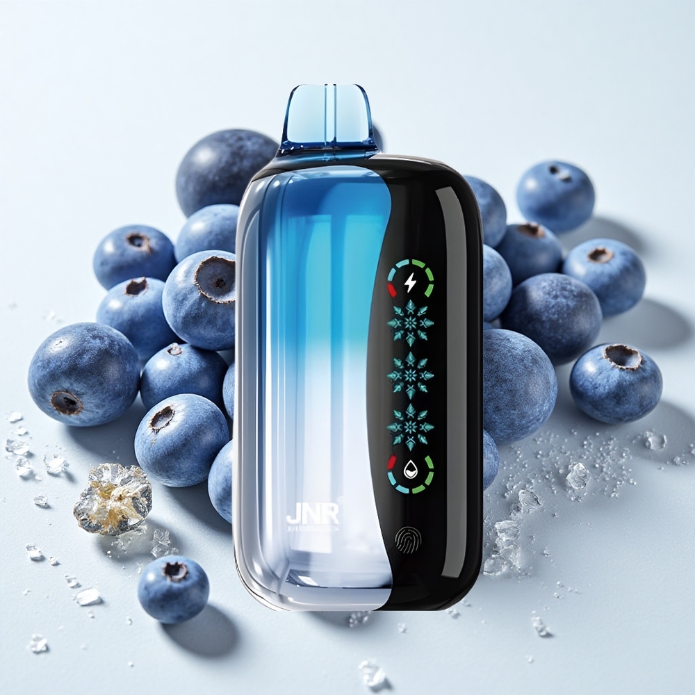 JNR Flex Ice 21000 نفخة تبغ إلكتروني توت أزرق مثلج شاشة لمس شحن النوع-C