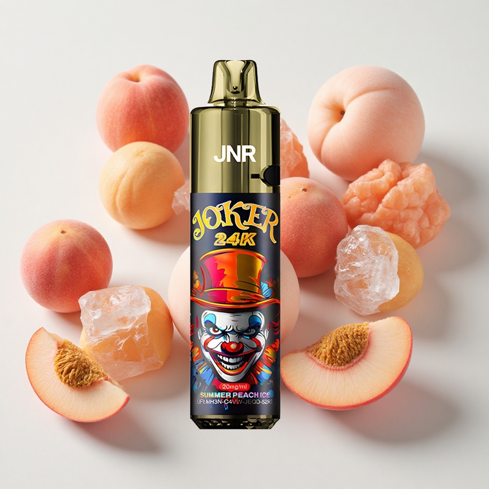 JNR Joker 24K نفثةخوخ صيفي مثلج سيجارة إلكترونية للاستخدام مرة واحدة 10ml 800mAh