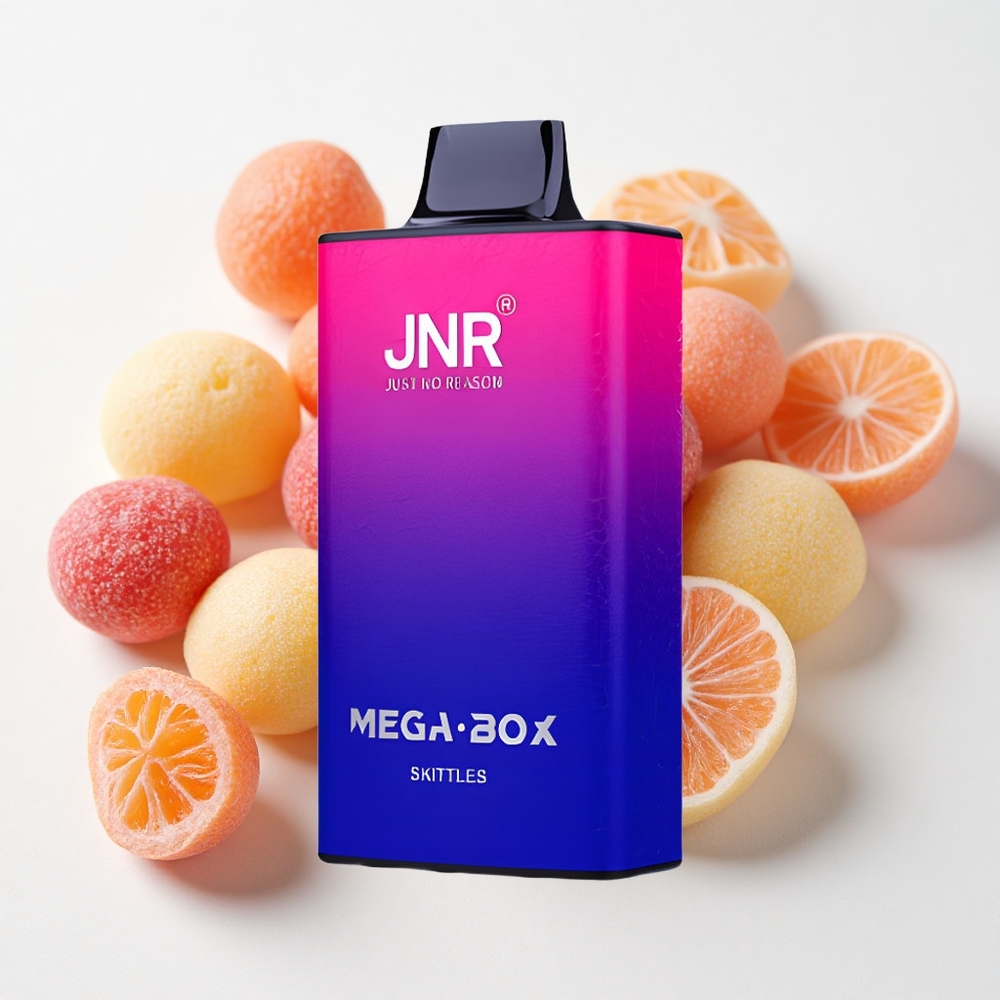 JNR Mega Box 25000 نفخة سكيتلز سعة 30مل و بطارية 850 مللي أمبير