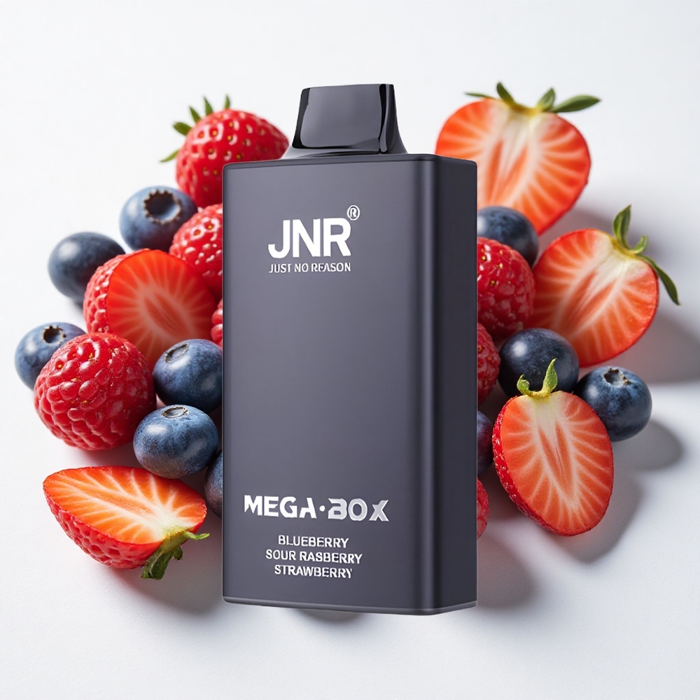 JNR Mega Box 25000 نفخة سجائر إلكترونية توت أزرق - توت بري - فراولة سعة سائل 30مل