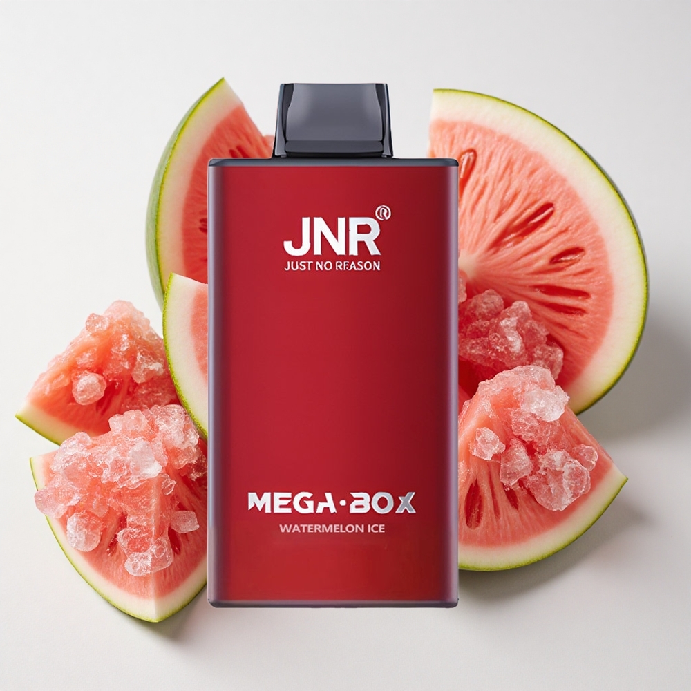 JNR Mega Box 25000 نفخة بخار قابل للتخلص منه بطعم البطيخ المثلج سعة 30مل