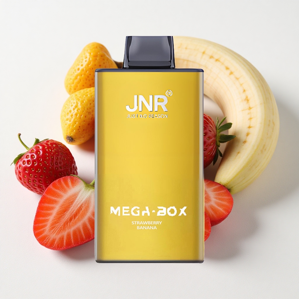 JNR Mega Box 25000 نفخة بخاخ سريع الشحن بشريحتين مزدوجتين فراولة موز