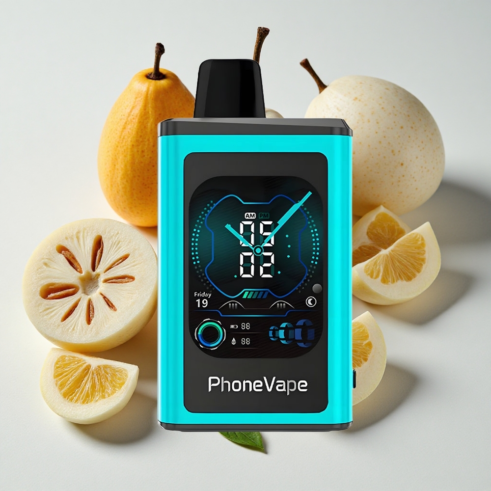 JNR PhoneVape 30000 نفخة سيجارة إلكترونية نعناع ميامي بطارية سعة البطارية 850 مللي أمبير شاشة كاملة