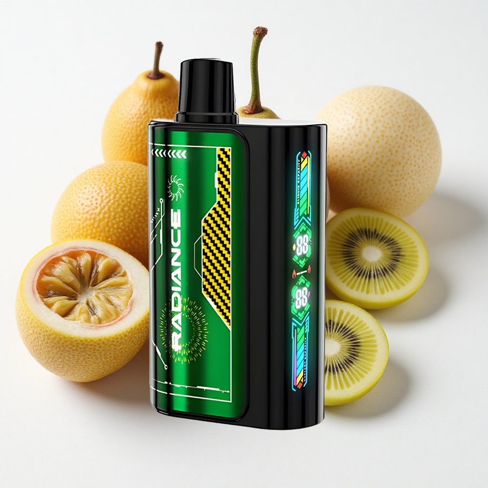 JNR Radiance 31000 نفخة بخار قابل للتخلص منه فاكهة العاطفة والكيوي شاشة ذكية ونوع-C