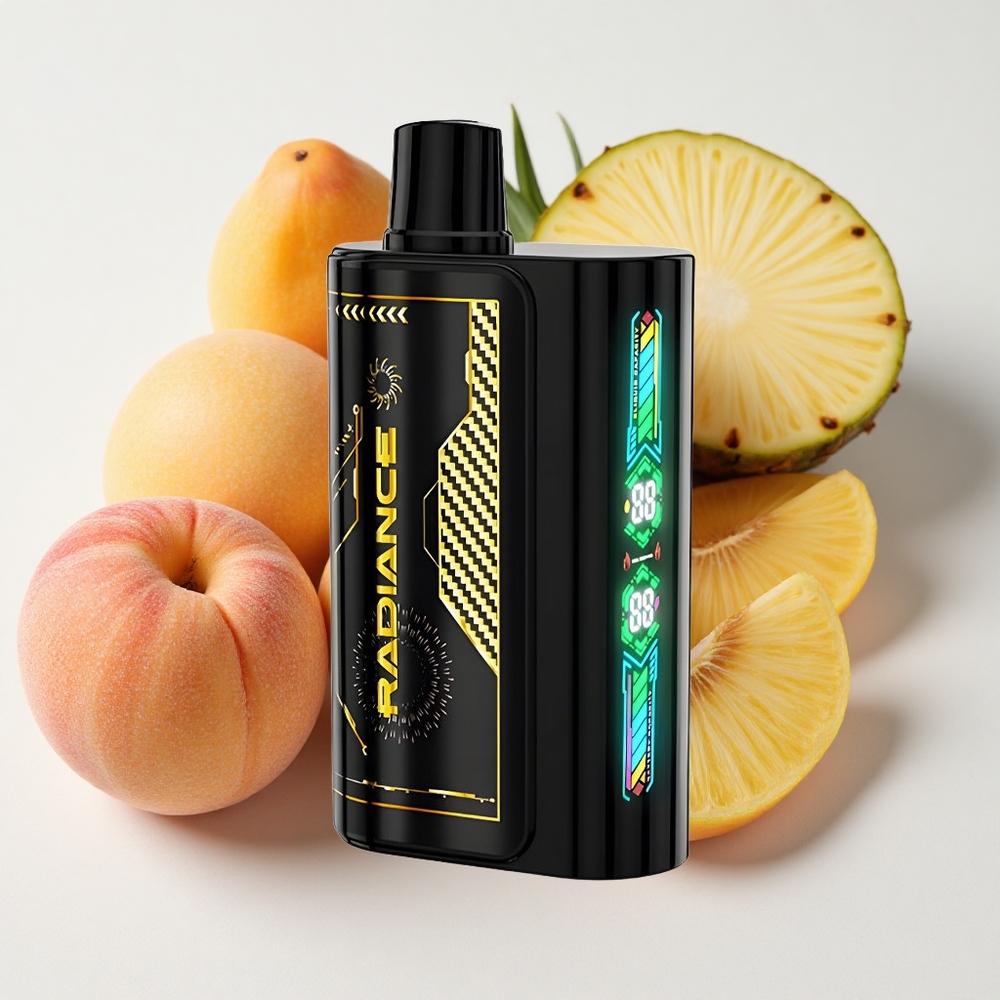 JNR Radiance 31000 نفخة تبخير قابل للتصريف خوخ مانجو أناناس شاشة ذكية