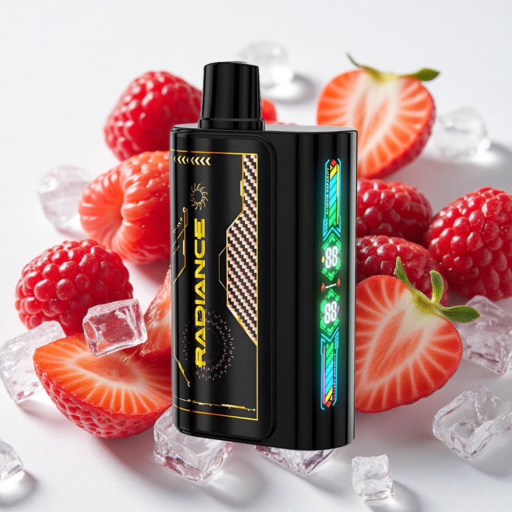 JNR Radiance 31000 نفخة تبغ إلكتروني قابل للتصرف فراولة توت أحمر كرز مثلج شاشة ذكية
