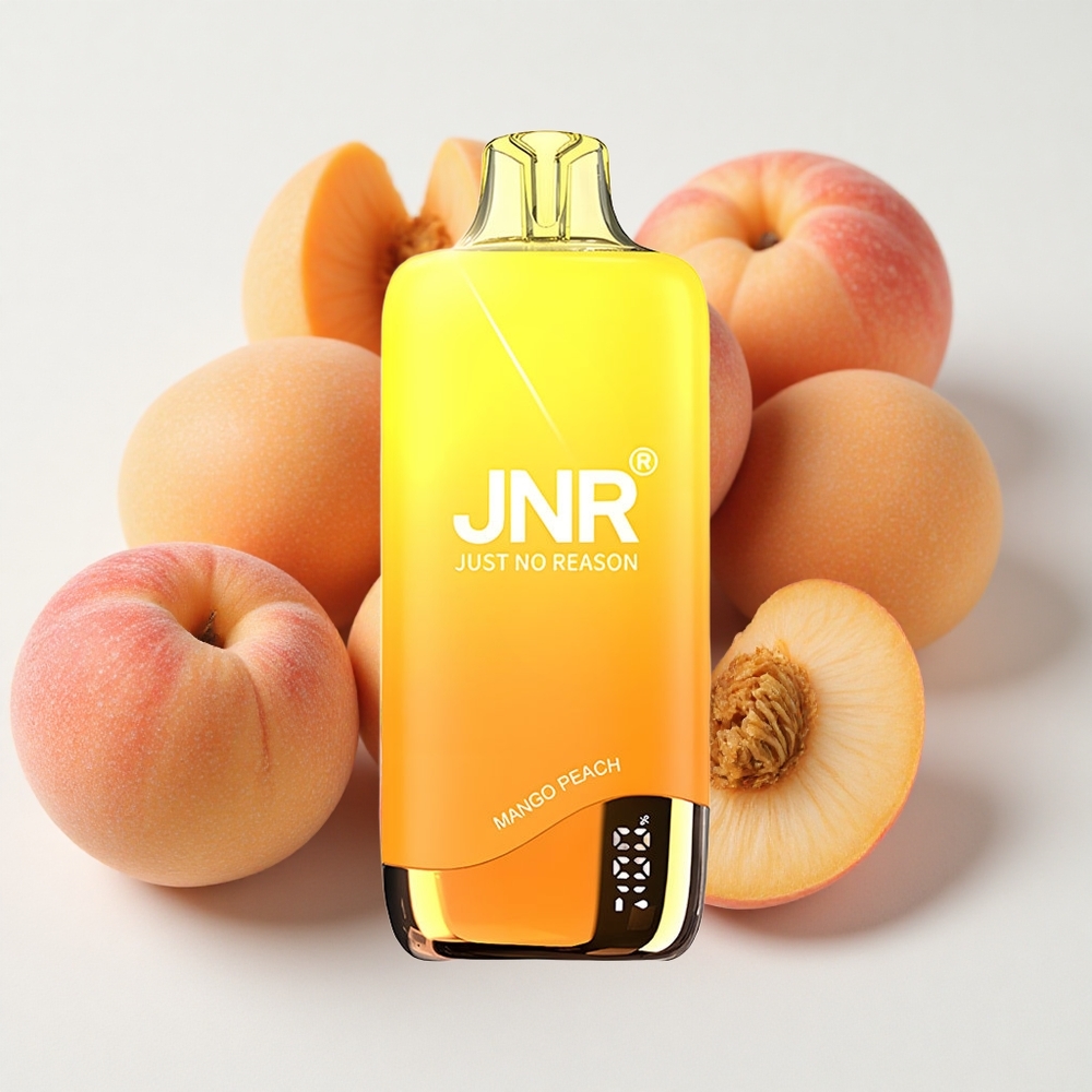 JNR Rainbow 10500 نفخة مبخرة يمكن التخلص منها مانجو خوخ 18مل خزان سائل
