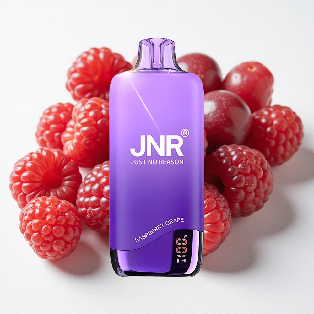 JNR Rainbow 10500 نفخة تبخير قابل للتخلص بنكهة التوت والعنب مع بطارية 600 مللي أمبير وشاحن USB النوع-C
