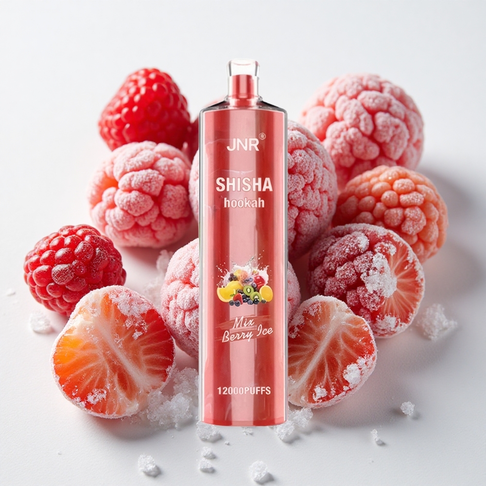 JNR Shisha Hookah 12000 نفخة توت جليدي 750mAh 24ml