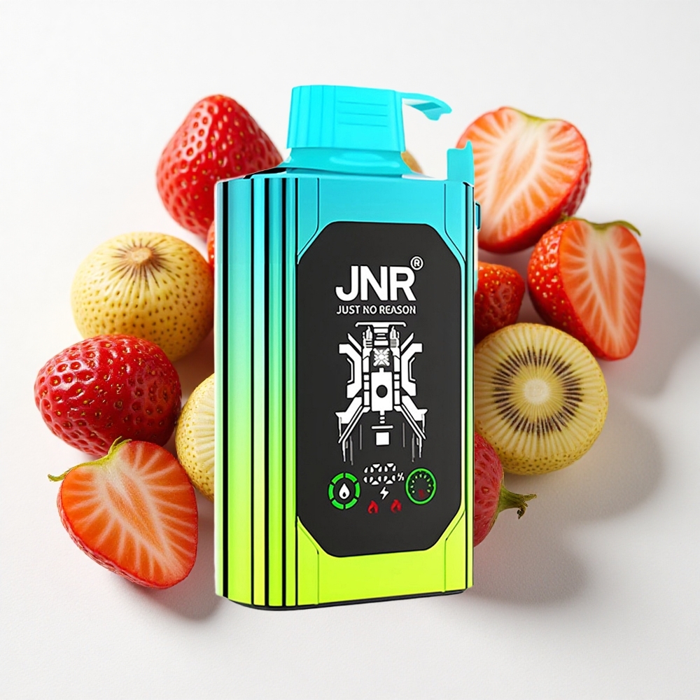 JNR Shisha Hookah Box 20500 نَفخة فيب فراولة كيوي شاشة عالية الدقة وشحن سريع النوع-C