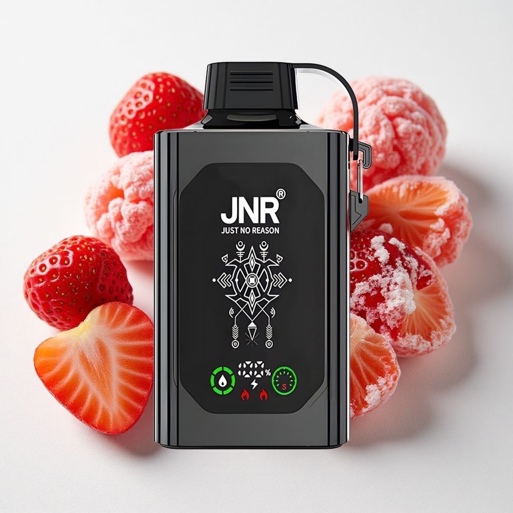 JNR Shisha Hookah Box 20500 نفثةفراولة مثلج شاشة عالية الدقة Dual Mesh Coil