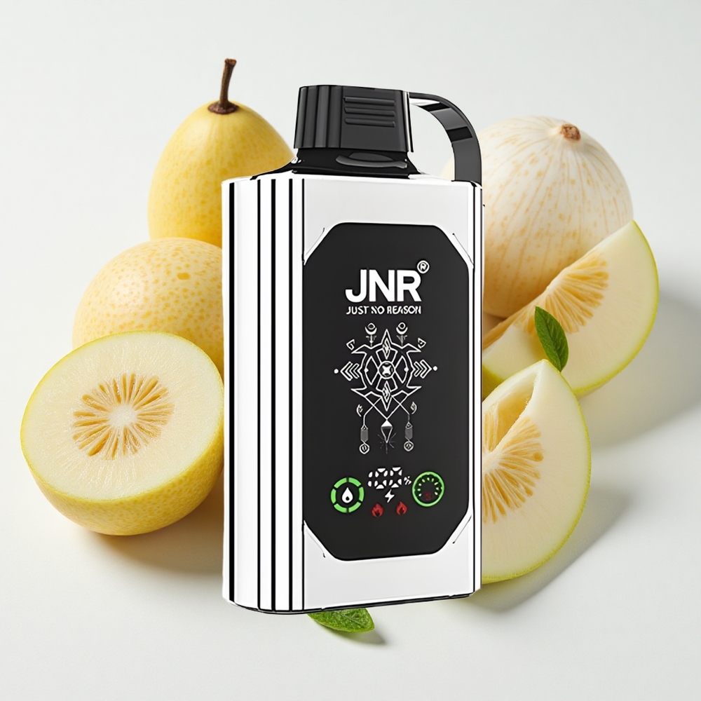 JNR Shisha Hookah Box 20500 نَفَثات بنكهة البطيخ المزدوج والنعناع مع شاشة HD وشحن النوع-C سريع