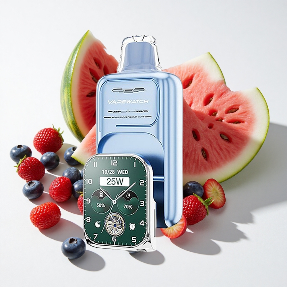 JNR VapeWatch 30000 نَفخة سيجارة إلكترونية توت أزرق وبطيخ 1000mAh 19mL