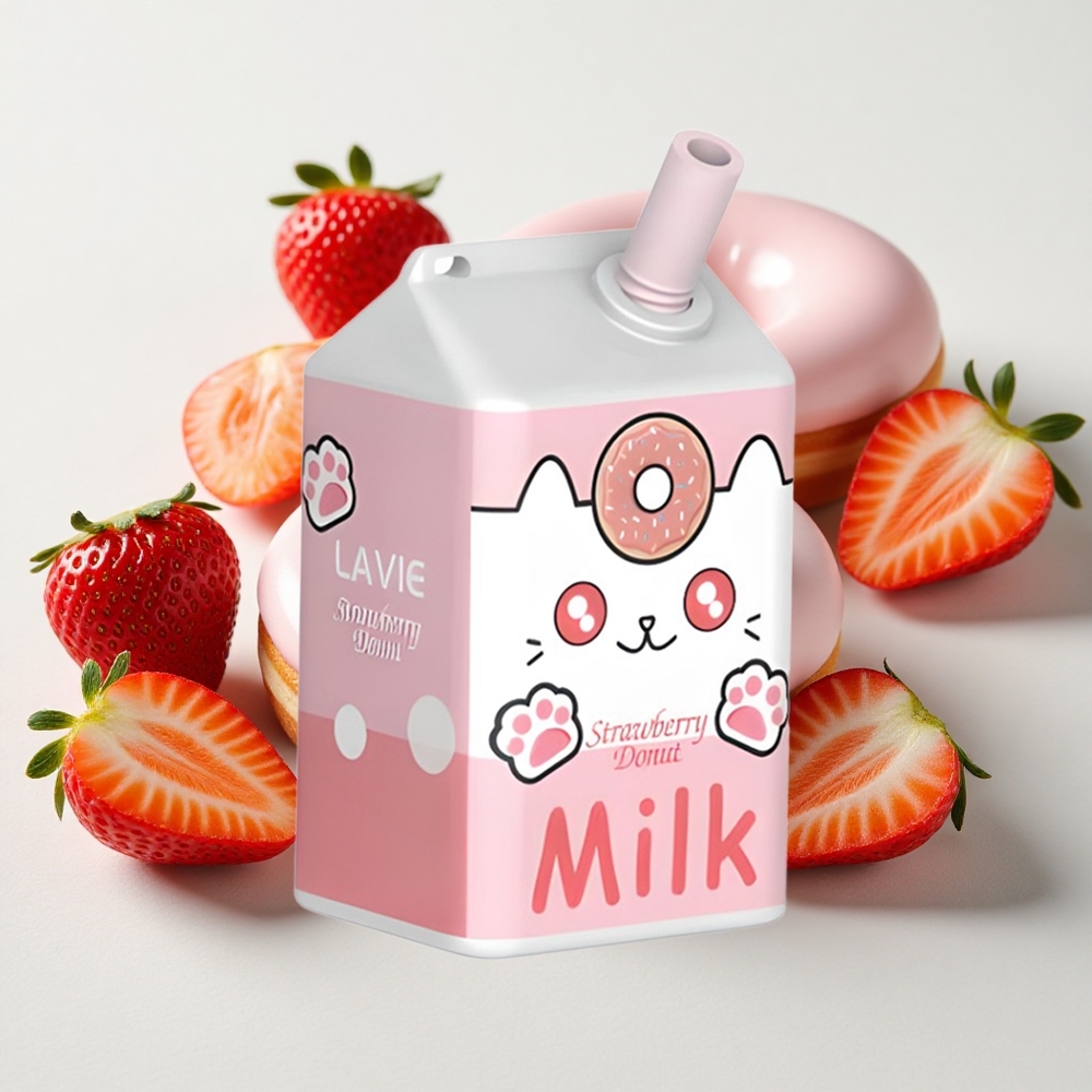 LAVIE Milk 7000 نفثةفراولة دونات سعة 16ML شحن النوع-C