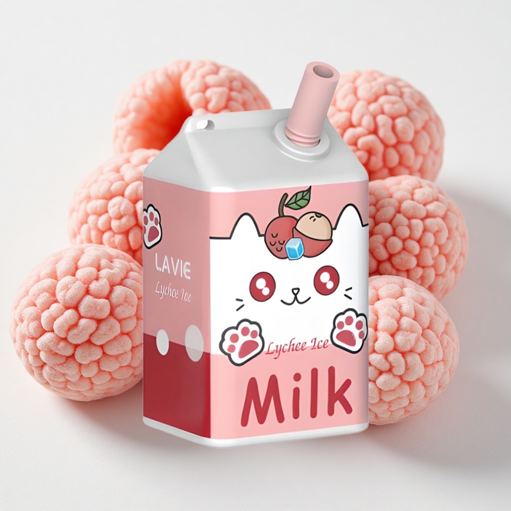 LAVIE Milk 7000 نفخة تبخير اسبوسابل ليتشي آيس والبطارية 600mAh