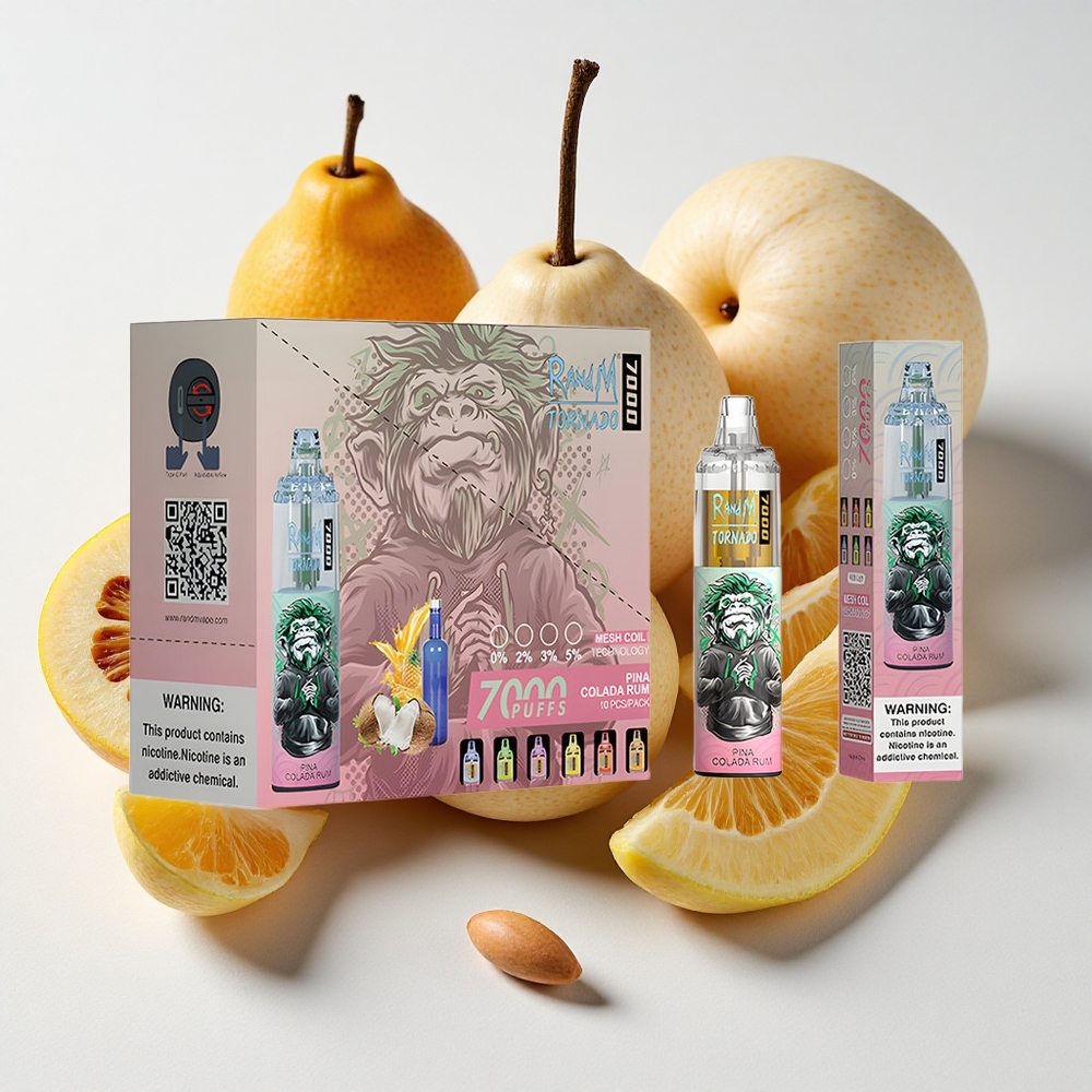 RandM Fumot Tornado 7000 نفخة 14 مل عصير إلكتروني Pina Colada Rum