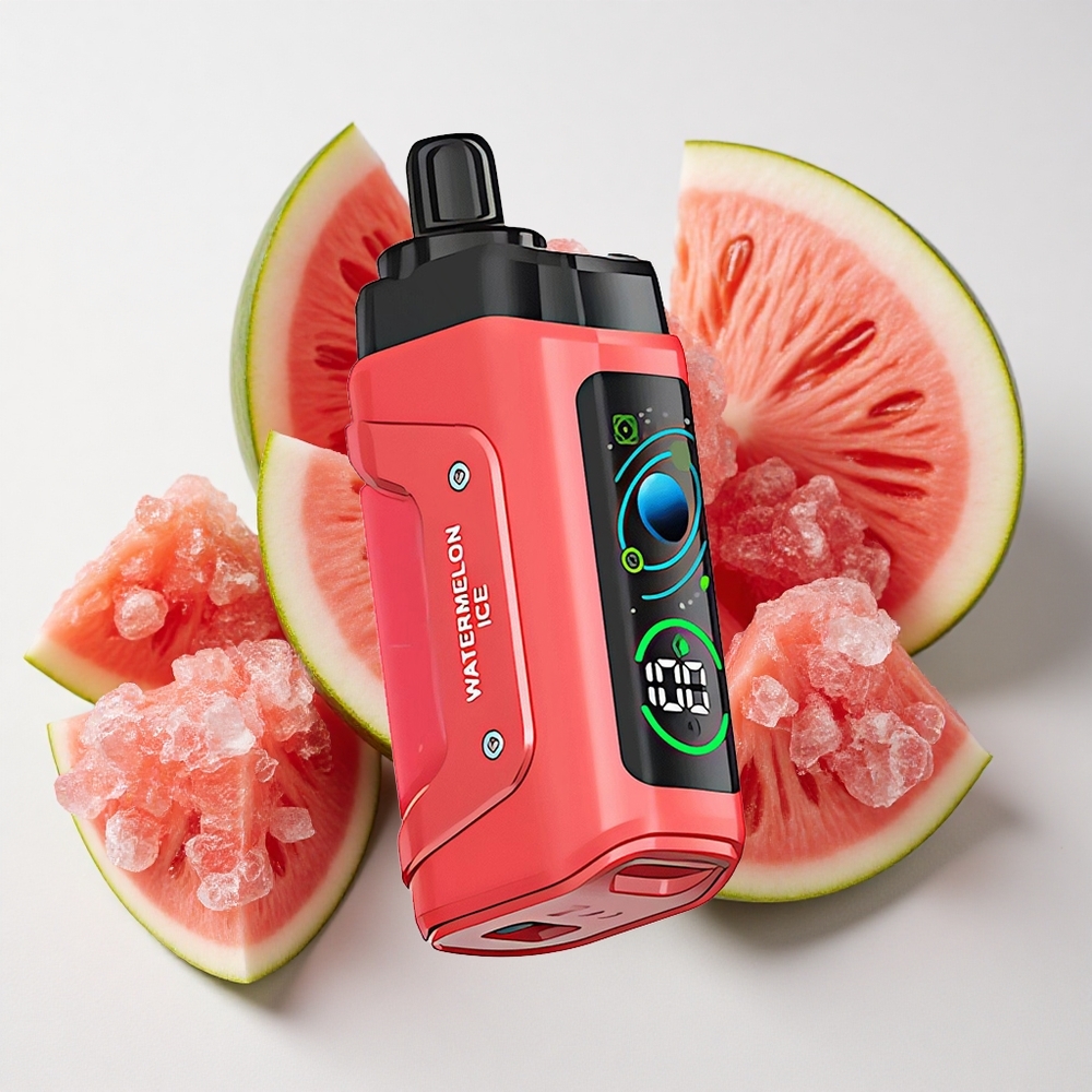 Razz Bar 45000 نَفَثات تبغ إلكتروني بطعم البطيخ والثلج مع ملف شبكي 1.0 أوم وبطارية 650 مللي أمبير
