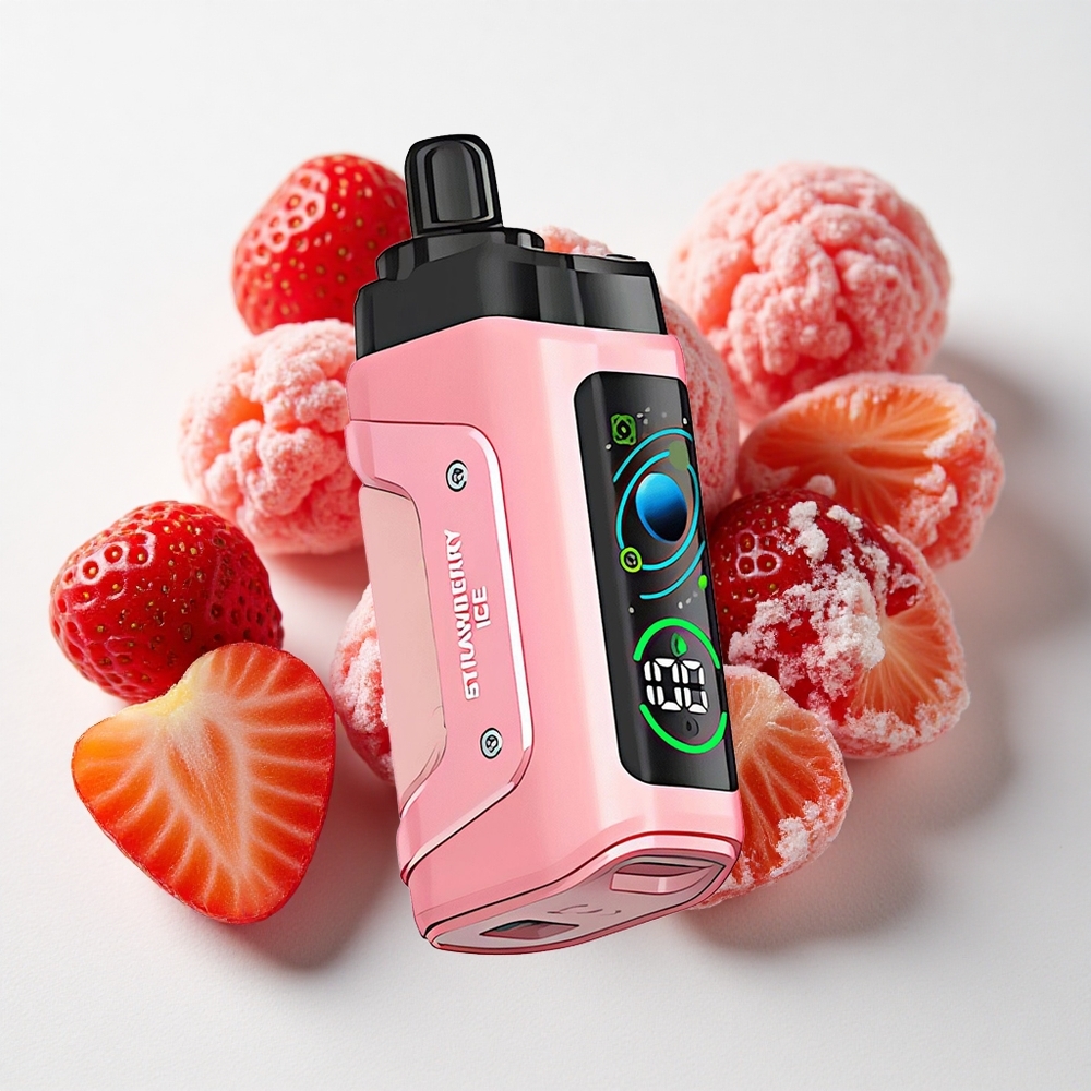 Razz Bar 45000 نفخة فيب قابل للتخلص فراولة آيس و توت أحمر شبكة 1.0 أوم شحن النوع-C